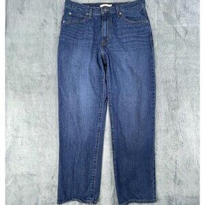 Levi's 94 baggy jeans women 31 blue denim mid-rise straight jeans